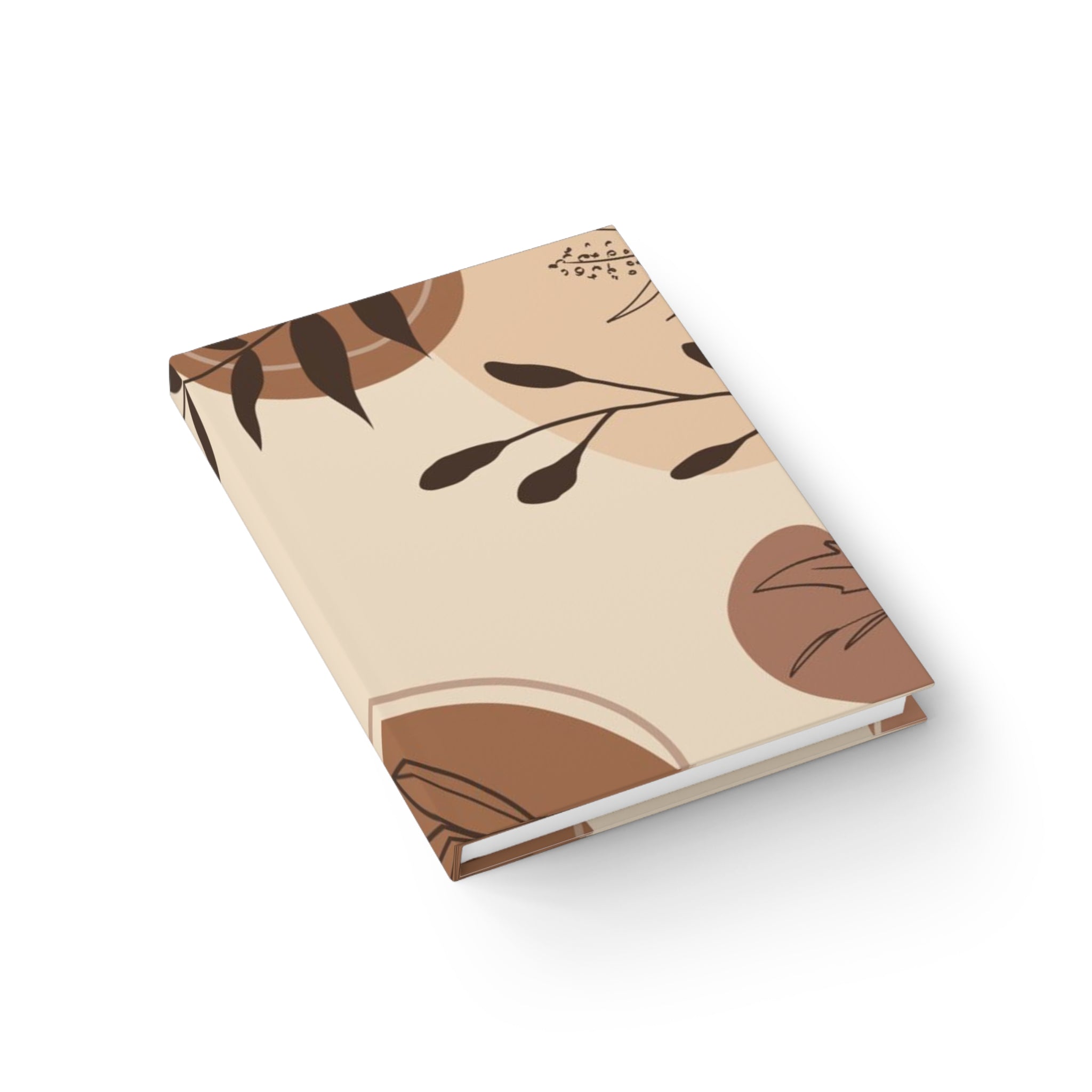Neutral Boho Floral Journal | Blank Lined Notebook