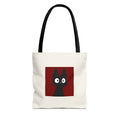 Cute Black Cat Tote Bag – Kawaii Cat Illustration Canvas Tote