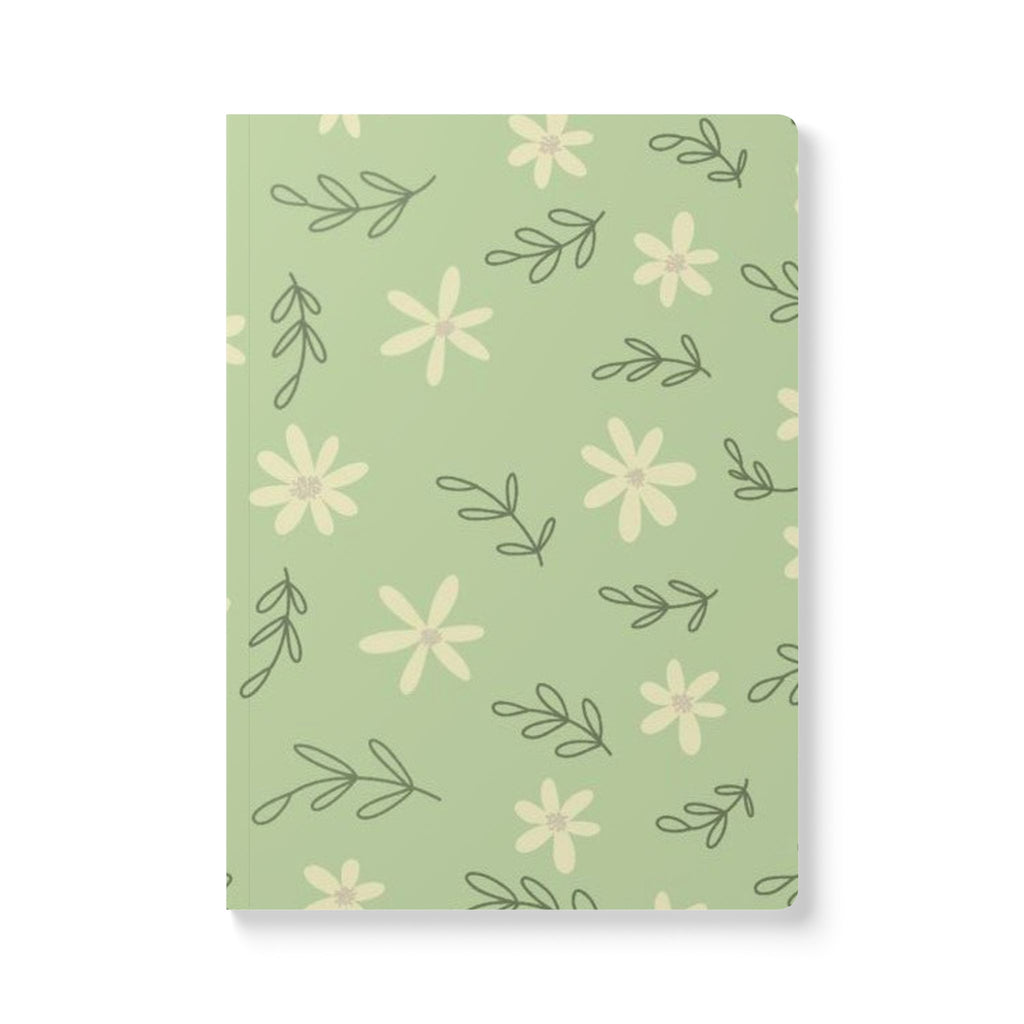 Aesthetic Floral Design Softcover Journal | Flower Pattern Notebook