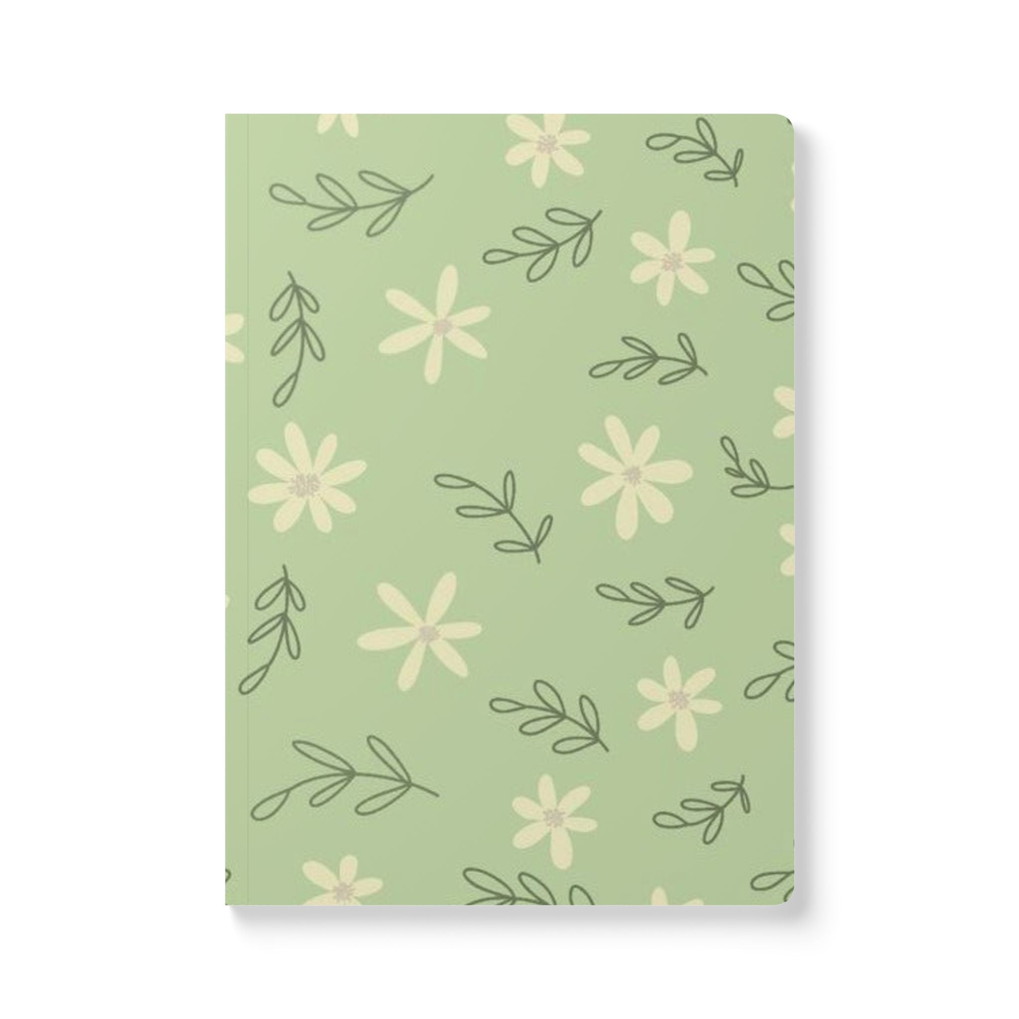 Aesthetic Floral Design Softcover Journal | Flower Pattern Notebook
