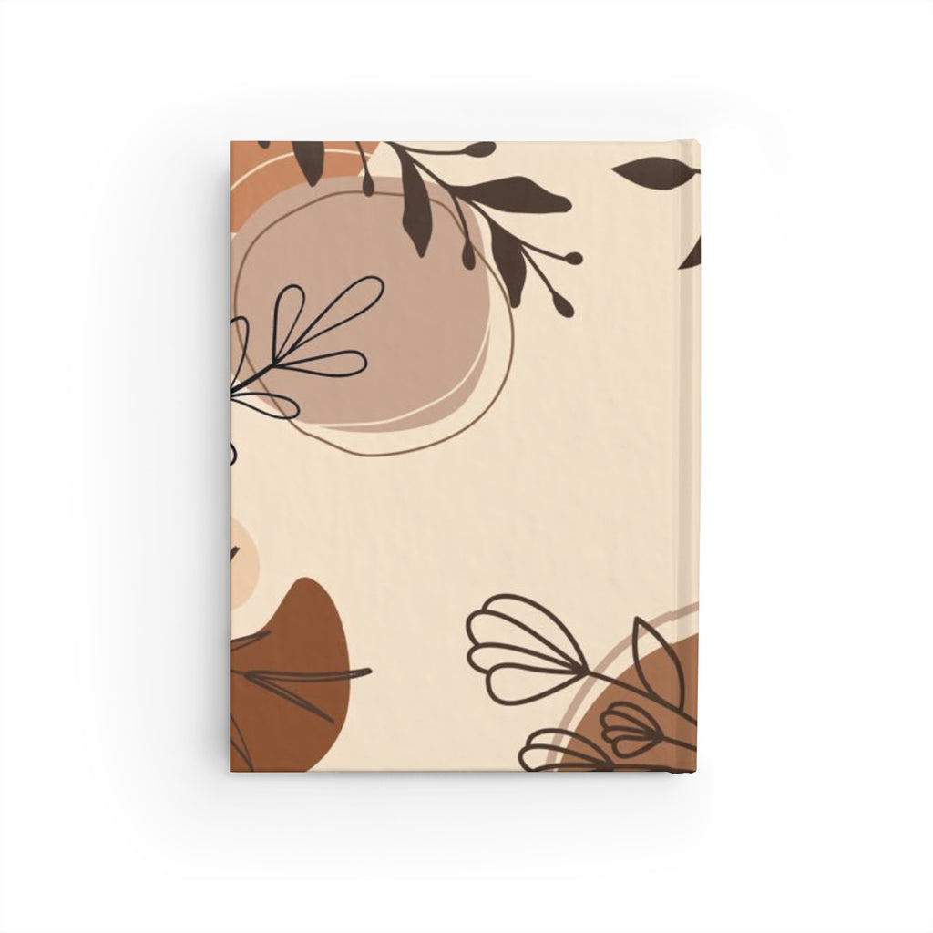 Neutral Boho Floral Journal | Blank Lined Notebook