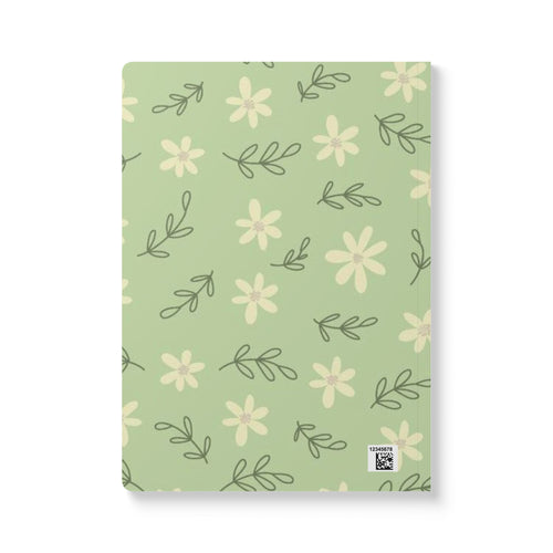 Aesthetic Floral Design Softcover Journal | Flower Pattern Notebook